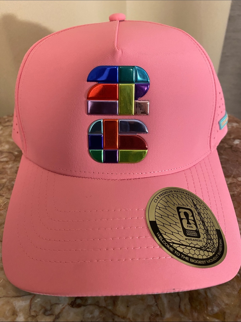 FIFA World Cup pink Baseball Cap with Colorblock Logo